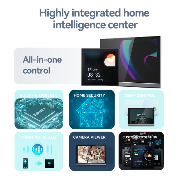 LEELEN Iot Android Wifi Remote Control Alexa Touch Screen Control Panel Smart Home System Central Control Switch Panel