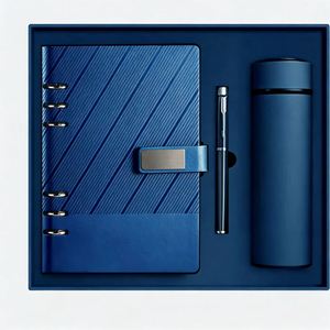 Custom Logo Wholesale Promotional Luxury Business A5 PU Leather Notebook <b>Gift</b> Set with Pen Water Bottle for Official <b>Graduation</b> - Product Image 4