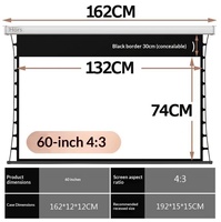 Écran de projection portable électrique ALR 60 pouces 4:3 pour cinéma maison, anti-reflet de la lumière ambiante, contraste élevé, installation facile