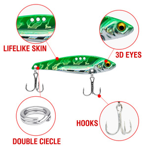 Leurre de pêche Vib <span class=keywords><strong>3</strong></span>-20g, leurre artificiel métallique coulant avec lame, spinner, crankbait, leurre vibrant, swimbait, Pesca pour la pêche au bar, au brochet et à la perche - Product Image 4