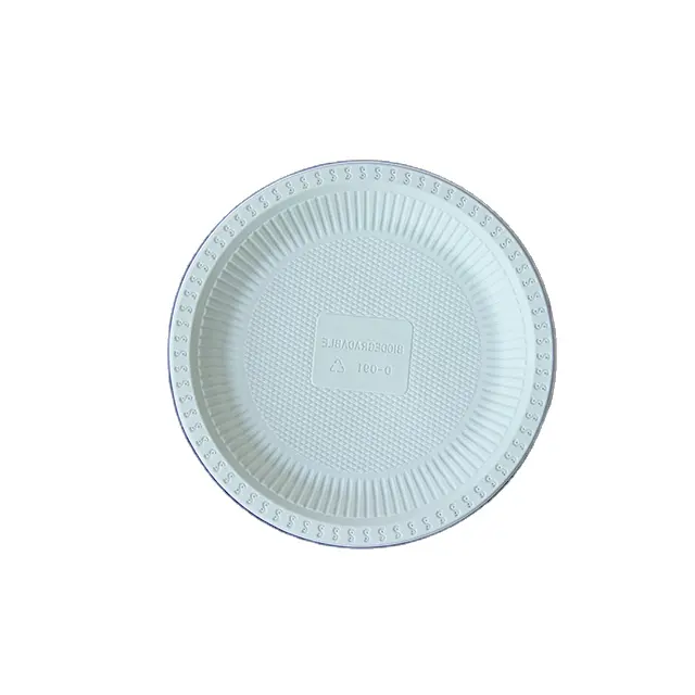 biodegradable corn starch disposable plastic plates biobased dishes cornstarch tableware