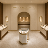Vitrine de présentation de bijoux en verre sur mesure, meuble de comptoir pour magasin de détail, fourniture en gros