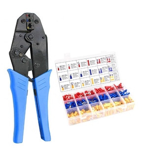Set di strumenti di crimpatura HS-30J per terminali a crimpare Pilers per elettricisti pinza 0.5-6.0mm stile europa pinza con scatola terminale HS-30J crimpatura - Product Image 1