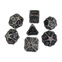 Fabricant de dés DND personnalisés, dés polyédriques Dragon et Donjon RPG, ensemble de dés DND D&D, dés en métal avec poudre flash