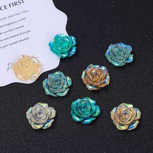 Nouveaux connecteurs créatifs en résine en forme de rose pour la fabrication de boucles d'oreilles DIY, de bijoux pour ongles et autres accessoires de mode - Product Image 3