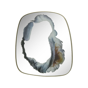 Nhà Máy Tùy Chỉnh UV In Trừu Tượng Bãi Biển Gương Hoàn Hảo In Ấn Kích Thước Lớn Phòng Tắm Phòng Ngủ Hiện Đại Trang Trí Biển Tường Gương - Product Image 2