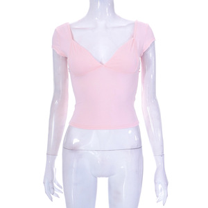 Damenmode Kleidung Baumwoll-Top Baumwoll-Top ärmelloses einfaches T-Shirt Streetwear. Damen-T-Shirt Y2K Kleidung Blusen und Hemden - Product Image 6