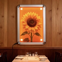 Boîte lumineuse publicitaire LED, affiches de jeu, décoration murale rectangulaire en aluminium pour salon, impression UV personnalisée HD ultra-claire
