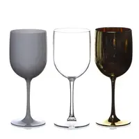 Vidro de plástico transparente branco da fábrica, 480ml, champanhe, vinho personalizado, vidro de vinho