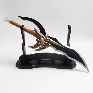 61cm Solo nivellement Katana Mizushino Shun couteau épée <span class=keywords><strong>Anime</strong></span> Cosplay accessoire lame en bois véritable japonais Katana samouraï <span class=keywords><strong>sabre</strong></span> enfant jouet - Product Image 3