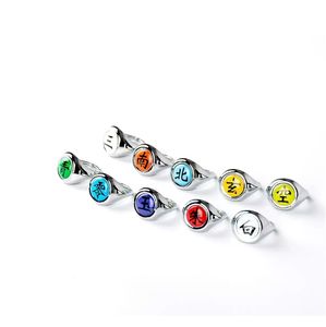 Conjunto de anillos Ninja ajustables Cosplay Anime <span class=keywords><strong>Akatsuki</strong></span> Fans accesorios de disfraces regalos - Product Image 1