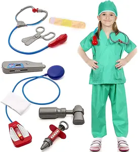 3-8 Boy Girl Halloween Costume Role Play Set and Accessories Eco-friendly Material Nurse Doctor Surgeon Dress Up Costumes