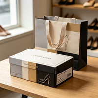 Boîte à chaussures imprimée pour talons hauts, impression offset, boîte d'emballage rigide imperméable anti-écrasement, logo personnalisé, vente en gros