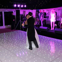 Hochwertige 20 X 20 FT Weiße und Schwarze Starlit RGB 3-in-1 Acryl LED Tanzflächenplatten für Hochzeiten Events Partys Funkelnd