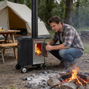 Pemanas Patio Portabel Berbahan Pelet Kayu, Pemanas Ruangan, Pemanas Patio Luar Ruangan untuk Penggunaan Luar Ruangan, Rumah, Taman, Komersial - Product Image 1