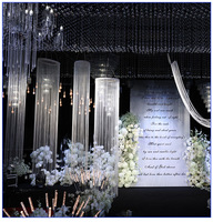 LANJO Rideau de plafond luxueux et romantique en PVC avec perles de cristal, chaîne suspendue, cordon à pampilles, décoration de mariage personnalisée