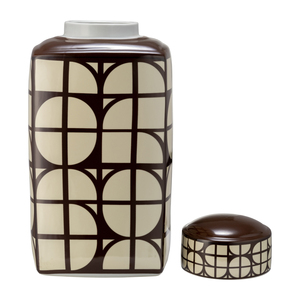 Vaso decorativo in ceramica con coperchio per la casa, soggiorno, camera da letto, ufficio, sala da pranzo. - Product Image 3