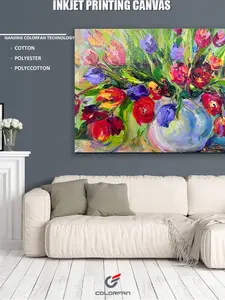 Colorfan Glossy Polycotton inkjet printing Canvas for wall art 380g