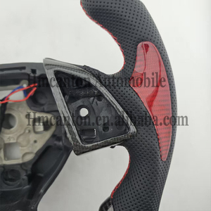 Hot New Product Perforated Leather Carbon Fibre Heating <b>Steering</b> <b>Wheel</b> <b>for</b> Chevrolet Camaro Car <b>Steering</b> <b>Wheel</b> - Product Image 4