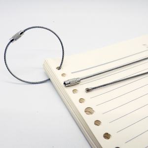 Porte-clés en acier inoxydable YIWANG, anneau porte-clés, fil pour étiquette de bagage, pour cartes d'identification à glissière - Product Image 5
