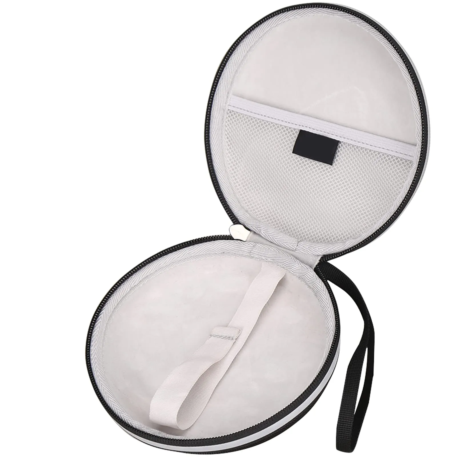 Tragbarer kundenspezifischer kreisförmiger Hard-Shell-Eva-CD-Player-Taschen mit Netzbeutel Eva-Reisetaschen-Box