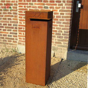 <span class=keywords><strong>Cassetta</strong></span> Postale Moderna Autoportante in Acciaio Corten con Citofono - Product Image 6