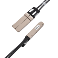 Cable de Conexión Directa Pasivo de Cobre InfiniBand NDR de 800G OSFP con Conector Superior Aletado a 2x 400G OSFP con Conector Superior Plano