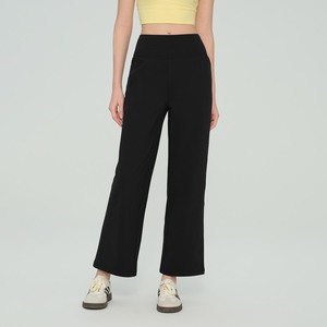 Pantalon de yoga large et droit YIYI, taille haute, séchage rapide, léger, pour femmes, avec poche arrière à la taille - Product Image 4