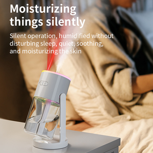 Mini Ultraschall Auto Luftbe feuchter Diffusor USB Luft rotierendes Aroma Ätherisches Öl Aroma therapie 7 Farbe LED Nebel Sprüh gerät Luftbe feuchter - Product Image 2