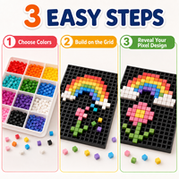 Kit de jouets Knock-Knock Bean en plastique, ensemble complet d'outils de bricolage, fournitures artisanales DIY, lot de jouets pour vente au détail et en gros en magasin, 14+