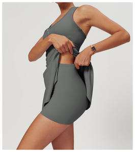 На заказ цельный Теннисный костюм для женщин Высококачественная спортивная одежда с качественной молнией и внутренней подкладкой новый дизайн оптом - Product Image 5