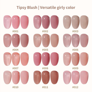 Jelly Nude Gel <strong>Nail</strong> <strong>Polish</strong> 15ml Light Pink Peach <strong>Translucent</strong> Color UV Light Cure Gel Varnish <strong>Nail</strong> Art Semi Permanent Gel - Product Image 4