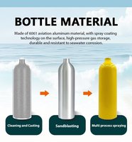 Équipement de plongée sous-marine, bouteille d'oxygène, bouteille en aluminium pour la plongée avec tuba, respiration, 4L, ensemble de réservoirs d'air pour la plongée sous-marine