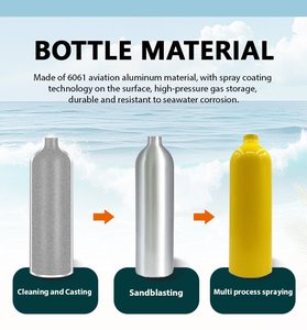 Equipo de Buceo, Cilindro de Oxígeno, Botella de Aluminio para Snorkel, Equipo de Respiración, Tanque de Aire para Buceo de 4L - Product Image 4