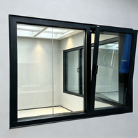 Fenêtre coulissante insonorisée à double vitrage en alliage d'aluminium résistant aux impacts d'ouragan, projet de maison, certifiée Energy Star, thermiquement isolée