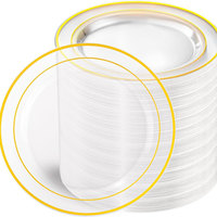 Assiettes de Présentation Jetables Haut de Gamme pour Invités – Vaisselle et Couverts pour Mariages et Événements