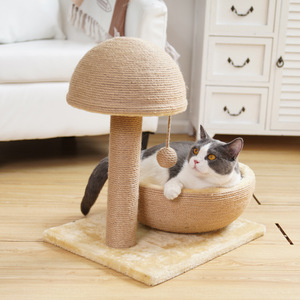 Mushroom <b>Cat</b> <b>Scratching</b> <b>Post</b> Minimalist Design Durable Scratch Pad <b>For</b> Indoor <b>Cats</b> Pet Supplies - Product Image 3