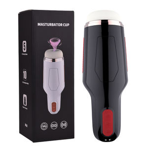 Männlicher Mastur bator becher mit 5 Absaugungen 10 Vibrations modi Heizung Weiche TPE-Hülle USB Wiederauf lad bares Sexspielzeug für Männer - Product Image 6