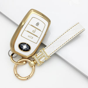 2 3 4 5 botones impermeable suave TPU borde dorado para <span class=keywords><strong>Toyota</strong></span> <span class=keywords><strong>RAV4</strong></span> Camry <span class=keywords><strong>2022</strong></span> funda para llave remota de coche Fob Shell último 2024 - Product Image 2