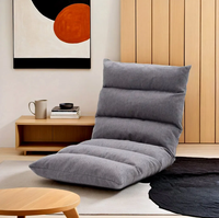 Chaise de canapé rembourrée réglable moderne avec support dorsal canapé pliant au sol chaise longue pour adultes loisirs allongés
