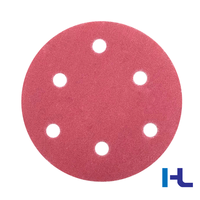 Disque abrasif en velcro rose en céramique OEM 5 6 pouces 125mm 150mm pour ponçage