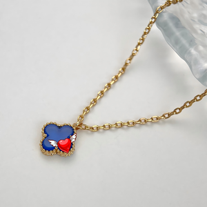 <span class=keywords><strong>Collier</strong></span> en argent 925 avec trèfle à quatre feuilles, pierre œil de chat, agate, turquoise, lapis-lazuli, maillons dorés, cadeau de fiançailles - Product Image 6