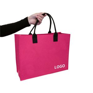 Sac fourre-tout portable en feutre avec poignées en PU, deux tailles, durable et facile à transporter pour femmes - Collection 2026 - Product Image 4