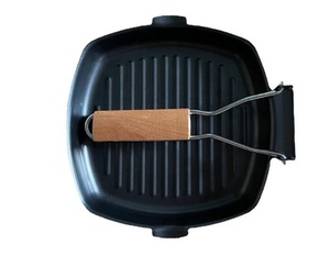 Poêle à frire antiadhésive en acier inoxydable, avec poignée pliable, poêle à Steak carrée, sauteuse de cuisson, ustensiles de cuisine ménagers ou de Camping - Product Image 1