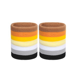 Bandeau anti-transpiration <span class=keywords><strong>pas</strong></span> <span class=keywords><strong>cher</strong></span> en gros <span class=keywords><strong>six</strong></span> couleurs bandeau de poignet 100% bracelet arc-en-ciel en polyester - Product Image 3