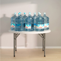 Table ronde pliante moderne pour extérieur, capacité 10 personnes, en plastique HDPE durable, idéale pour hôtel, mariage, événement, fête, repas