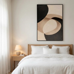 Pintura Abstracta Minimalista de Cacao, Arte Abstracto, Decoración para el Hogar y Hoteles, Arte de Pared en Lienzo, Decoración Hecha a Mano para el Interior del Hogar - Product Image 5