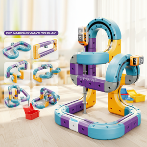 Nouveauté : Jouet de <span class=keywords><strong>train</strong></span> DIY, voie magique, cube de piste, kits de construction, pistes à gravité, ensemble de <span class=keywords><strong>train</strong></span> électrique pour enfants - Product Image 3