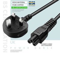 Cables de alimentación con certificación BS para ordenador portátil, cable de alimentación para Hp, Dell, Lenovo, Asus, Monitor de ordenador portátil, Pc