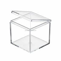 Boîte en acrylique transparente carrée personnalisée pour biscuits, chocolat, gelée, sucre, emballage, mariage, bonbons, nourriture, boîte de présentation en acrylique